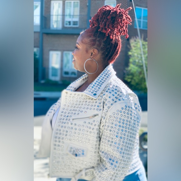 Azalea Wang PLUS SIZE Studded Leather Jacket - Picture 4 of 5